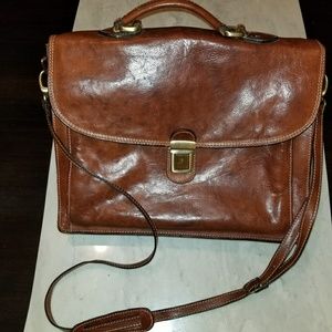 Genuine Italian leather briefcase.